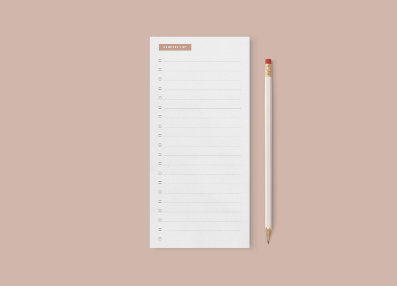 Shopping List Sticky Pad
